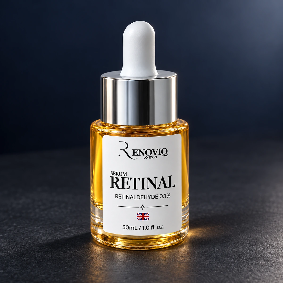 Renoviq RETINAL serum, individual editorial product photography